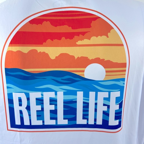 REEL LIFE EXTRA LARGE (XL)  WHITE COLOR RASH GUARD - Picture 8 of 14